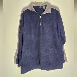 Vintage Colorado Worn Blue and Gray Zip Up Sweater